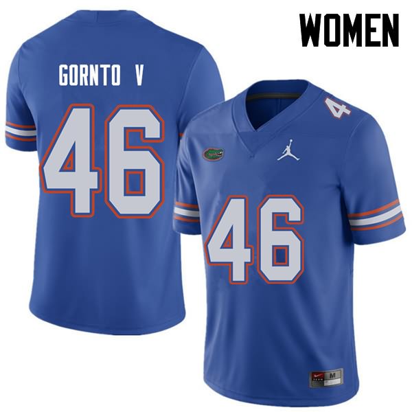 NCAA Florida Gators Harry Gornto V Women's #46 Jordan Brand Royal Stitched Authentic College Football Jersey SLB8664ZA